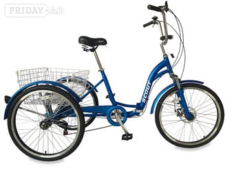 Adults tricycle, 24″ wheels, folding tricycle, scout tricycle