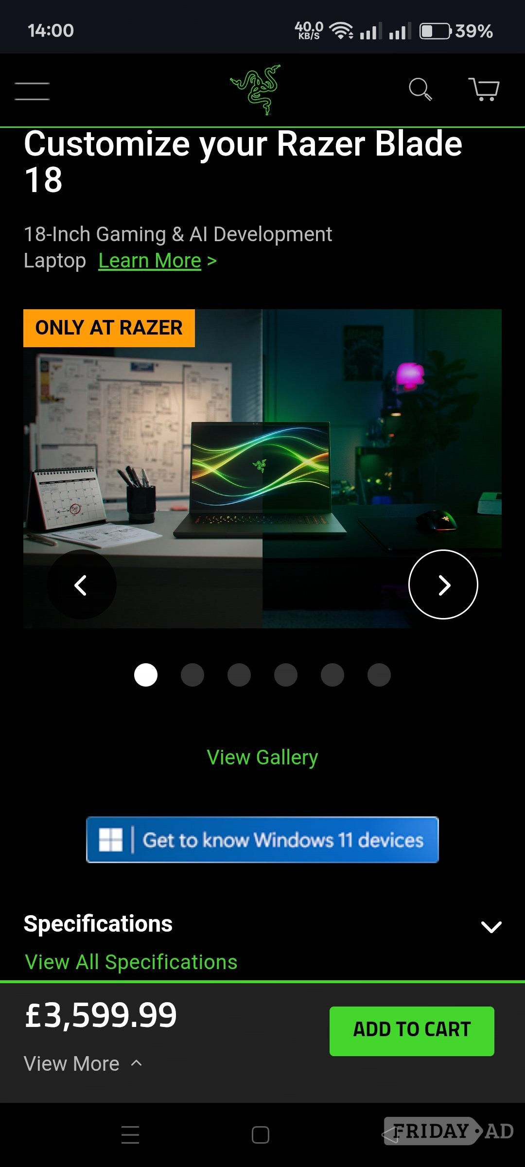 Razer Blade 18 2025 Dual 4K UHD+240Hz | FHD+440Hz Gaming Laptop - Computers & Electronics in Newham