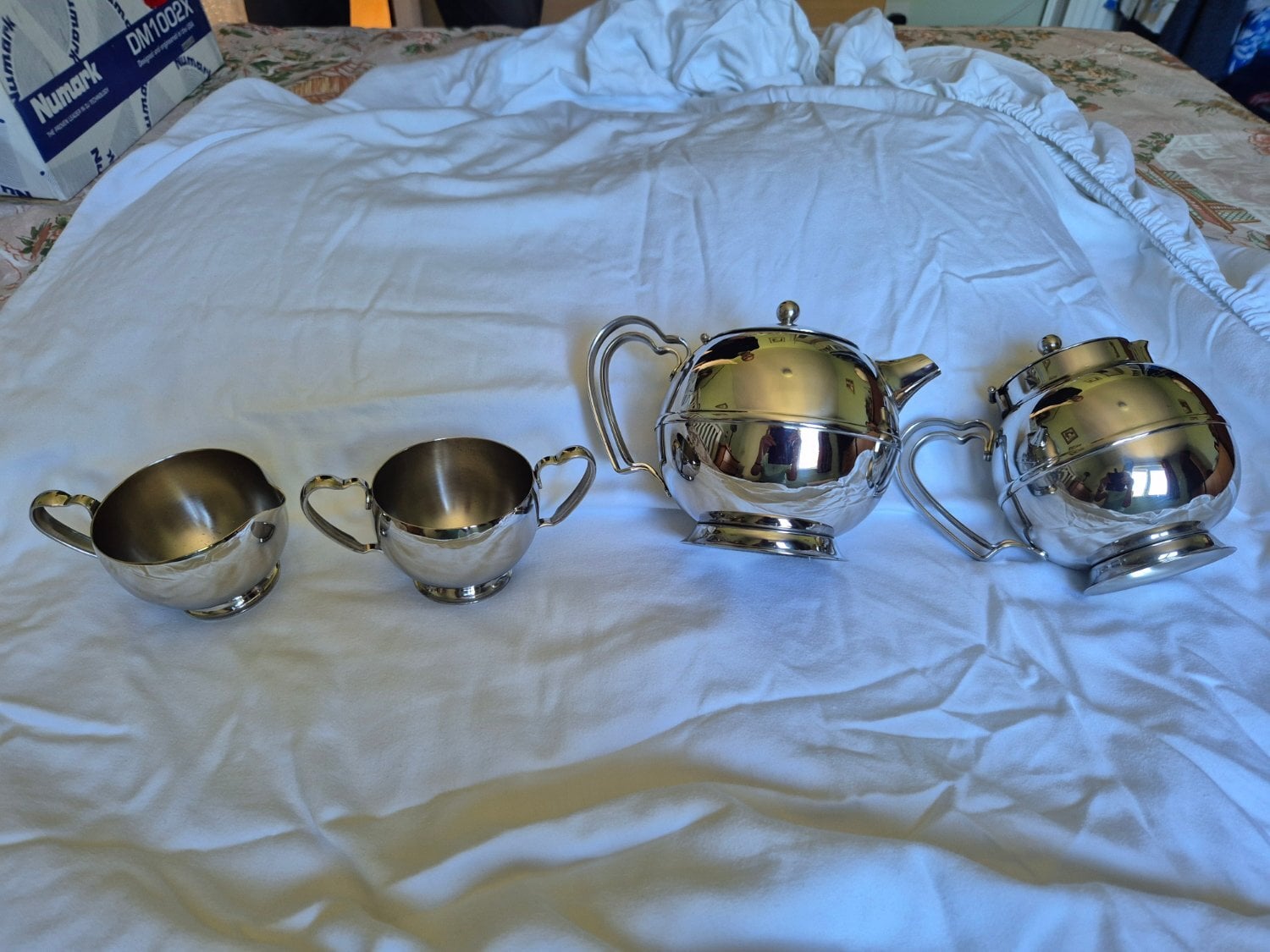 Special polish stainless steel tea set