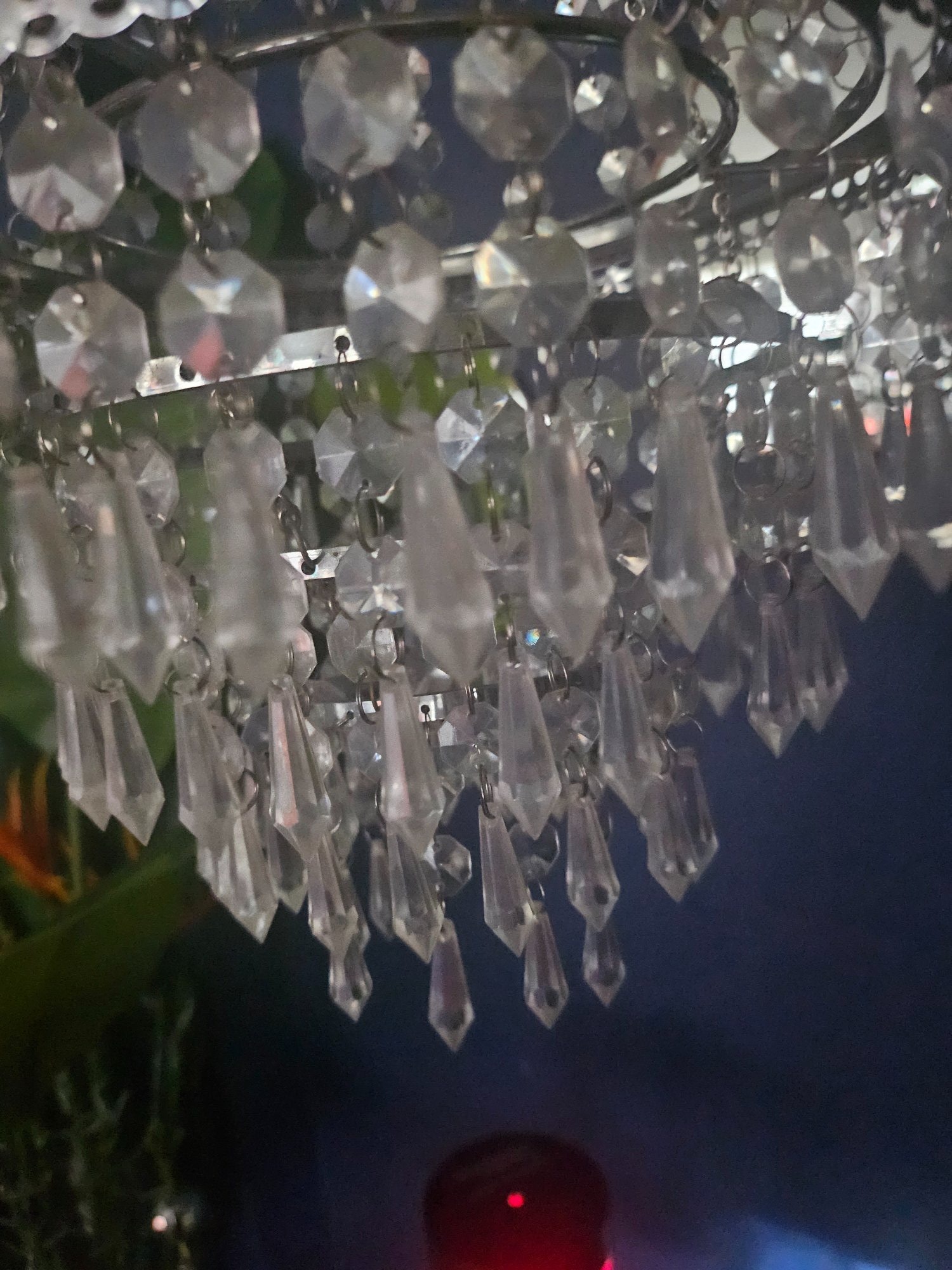 Terry Chrome Frame Clear Acrylic Droplet Chandelier Ceiling Light