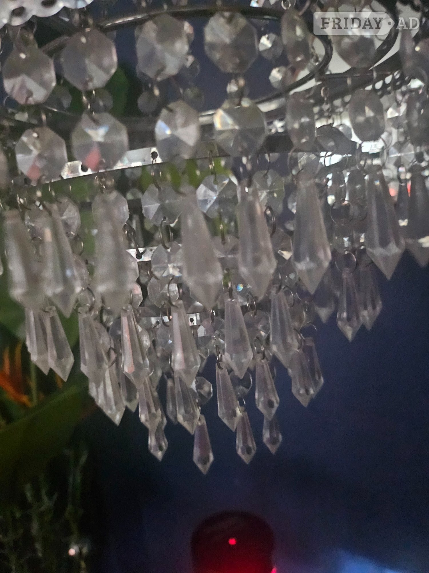 Terry Chrome Frame Clear Acrylic Droplet Chandelier Ceiling Light
