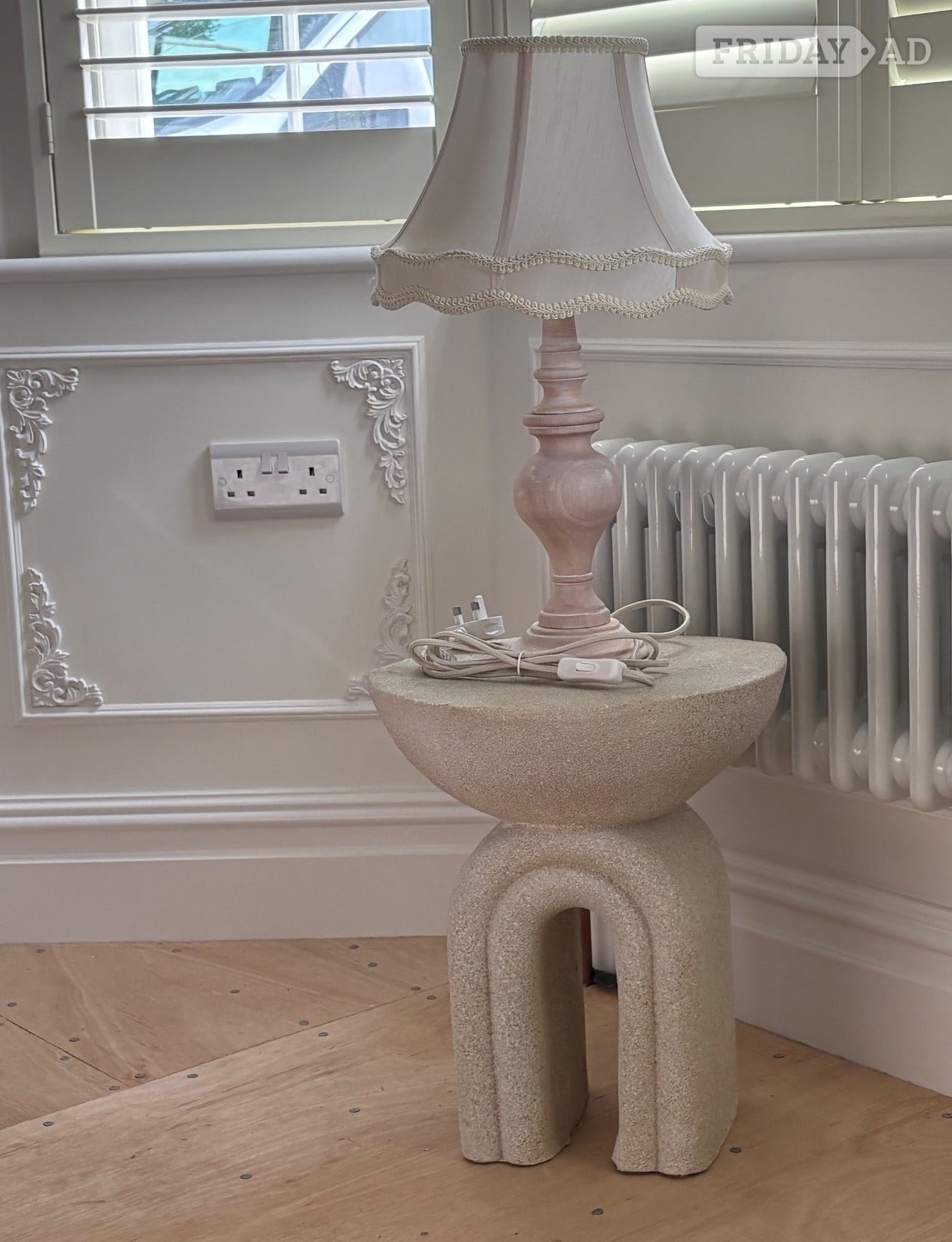 Resin cream rainbow side table  in Lancing