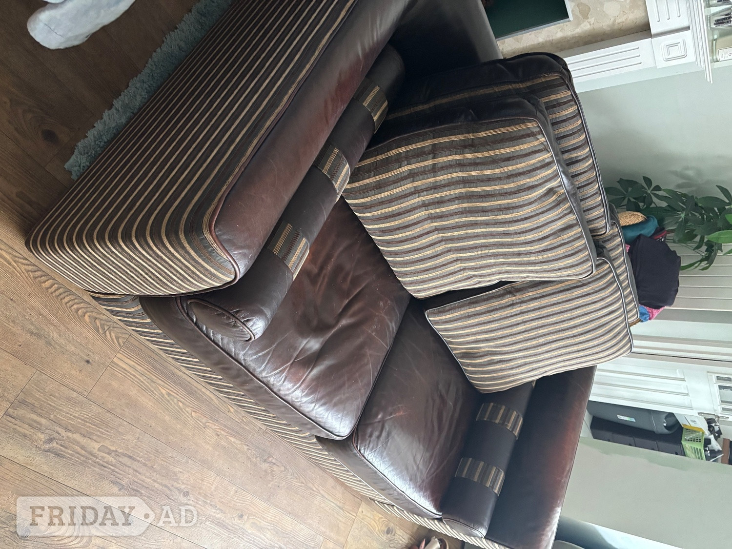 Good quality Leather 2 seater sofa     in Worthing