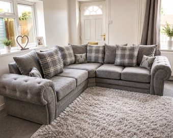 Grey Verona Corner Sofa | Portsmouth | Same Day Delivery