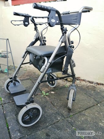 DAYS FOUR WHEEL ROLLATOR. TWO YEARS OLD. 