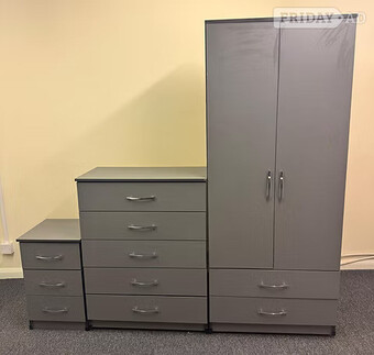 METRO wardrobe 2 drawers set - GREY