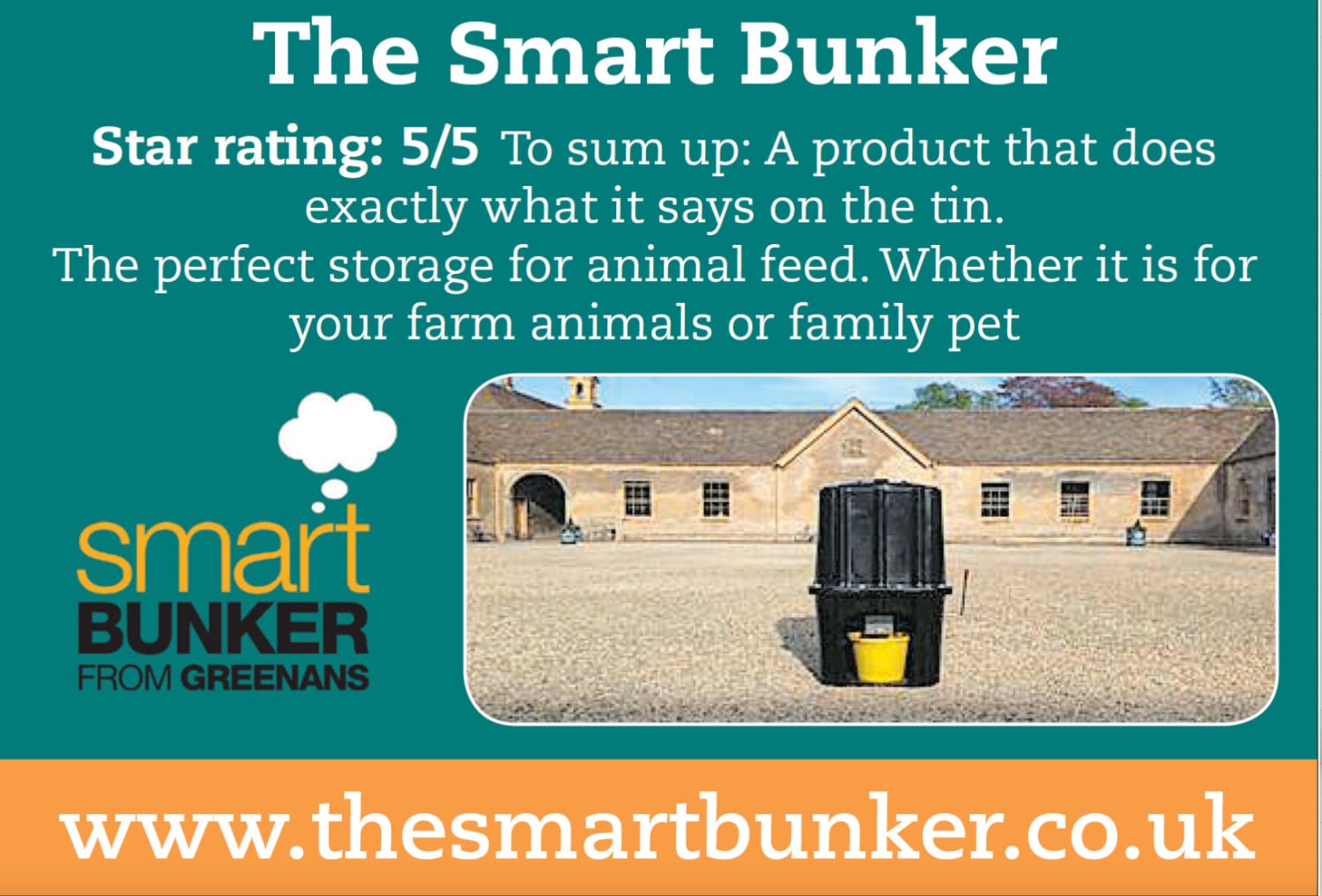 The Smart Bunker Animal Feed Storage 