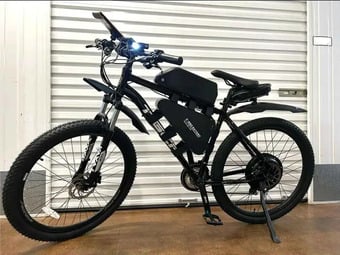 black electric mountain bike (e-bike)