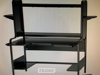 IKEA work gaming metal white steel table