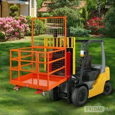 FORKLIFT TRACTOR PLATFORM LIFT SAFETY CAGE & SAFETY HARNESS in Burton-On-Trent