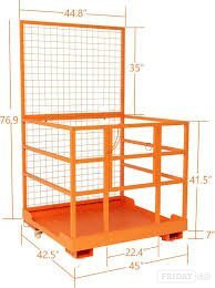 FORKLIFT TRACTOR PLATFORM LIFT SAFETY CAGE & SAFETY HARNESS