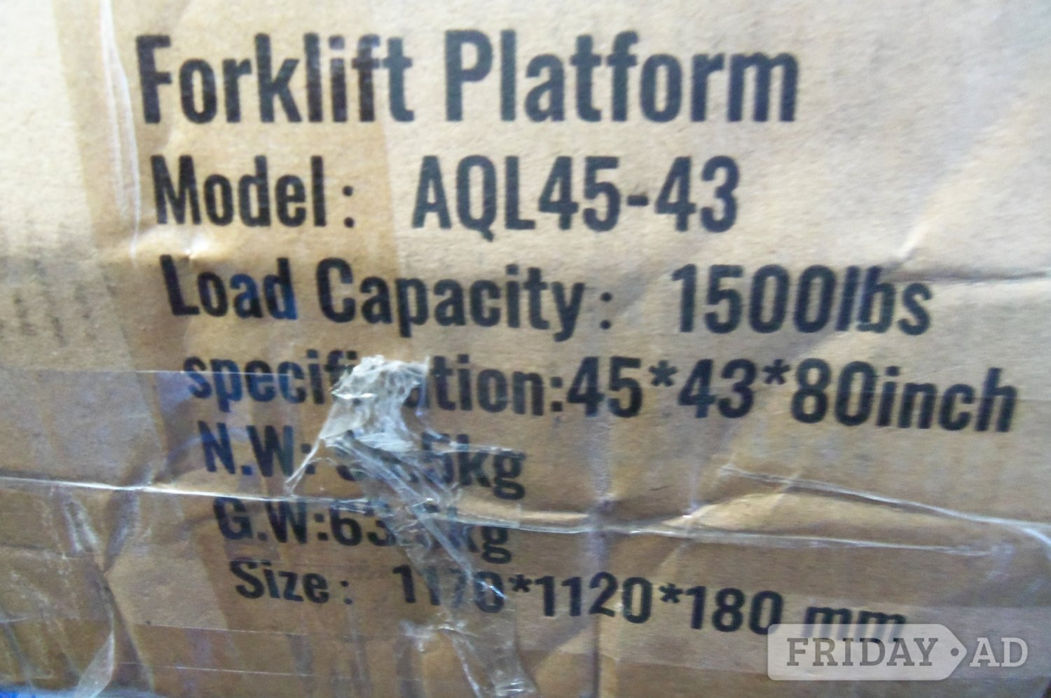 FORKLIFT TRACTOR PLATFORM LIFT SAFETY CAGE & SAFETY HARNESS - DIY in Burton-On-Trent