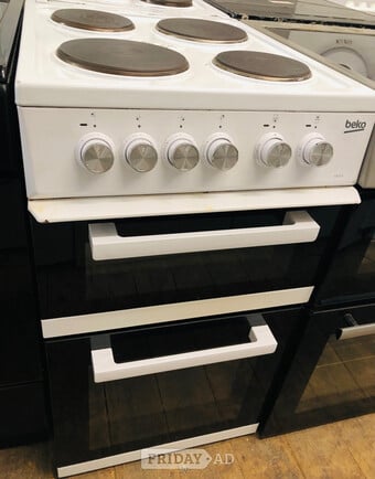 Beko electric cooker 50CM Wide with double oven & dual grill.