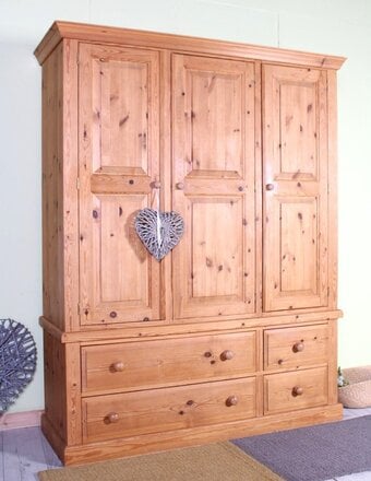 Delivery Options - Top Quality Pine Farmhouse Triple Wardrobe