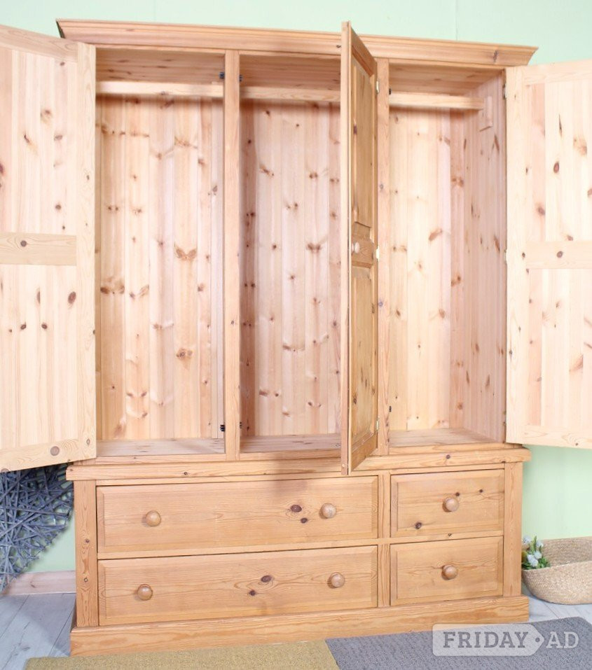 Delivery Options - Top Quality Pine Farmhouse Triple Wardrobe