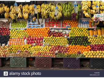 Market stall space in front of shop