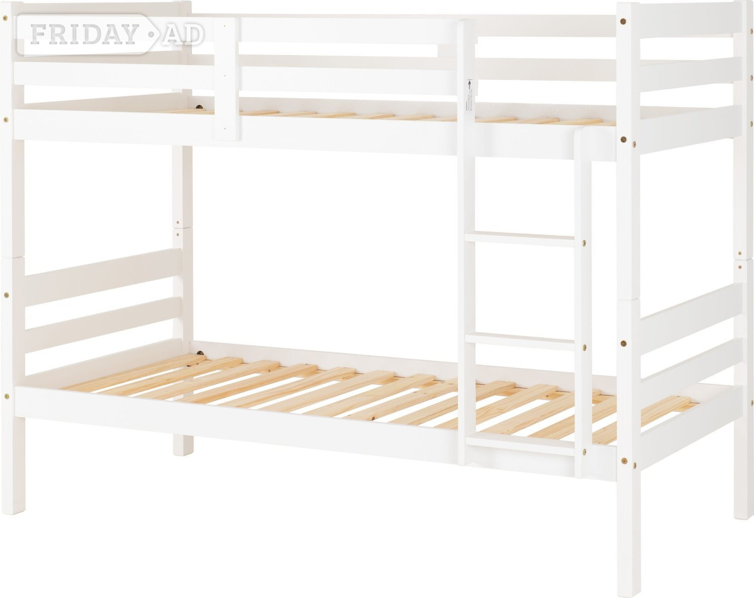 PANAMA WHITE WOODEN BUNK BEDS NO MATTRESS in Rotherham