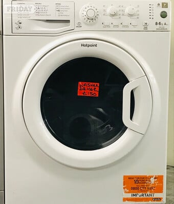 Hotpoint 8KG WASH & 6KG dry washer dryer 