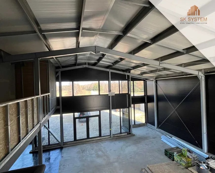 Abridge 432m2 Insulated Steel frame building with bespoke design