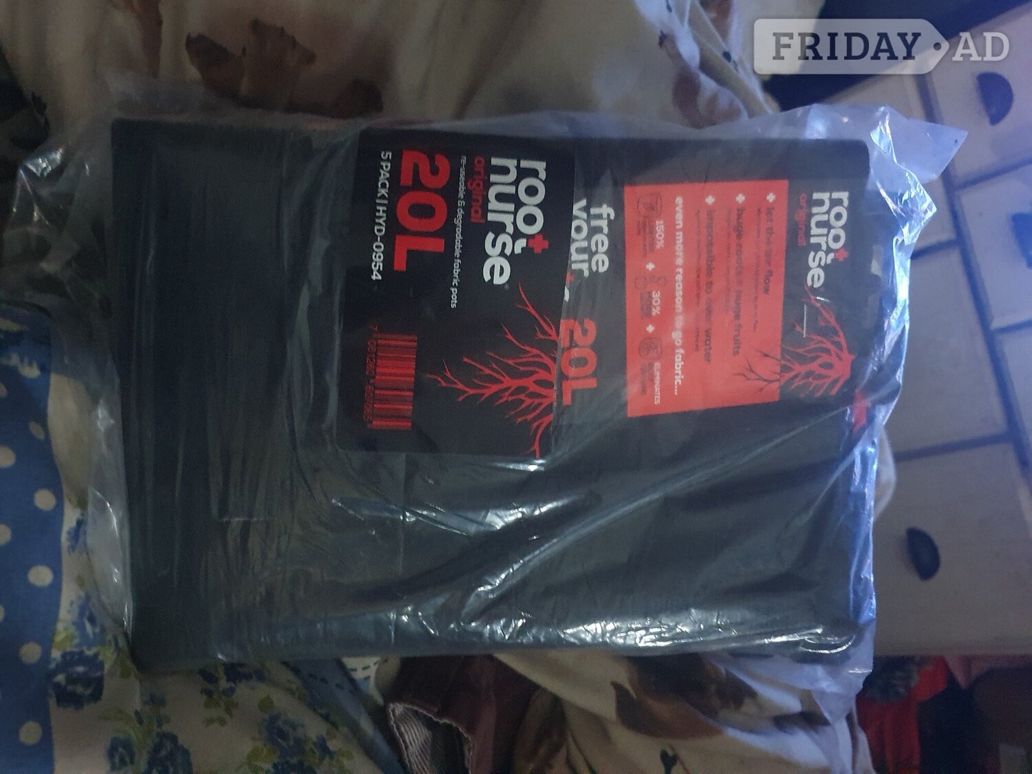 Root Nurse 20L Fabric Pots  x5  multiple packs availab