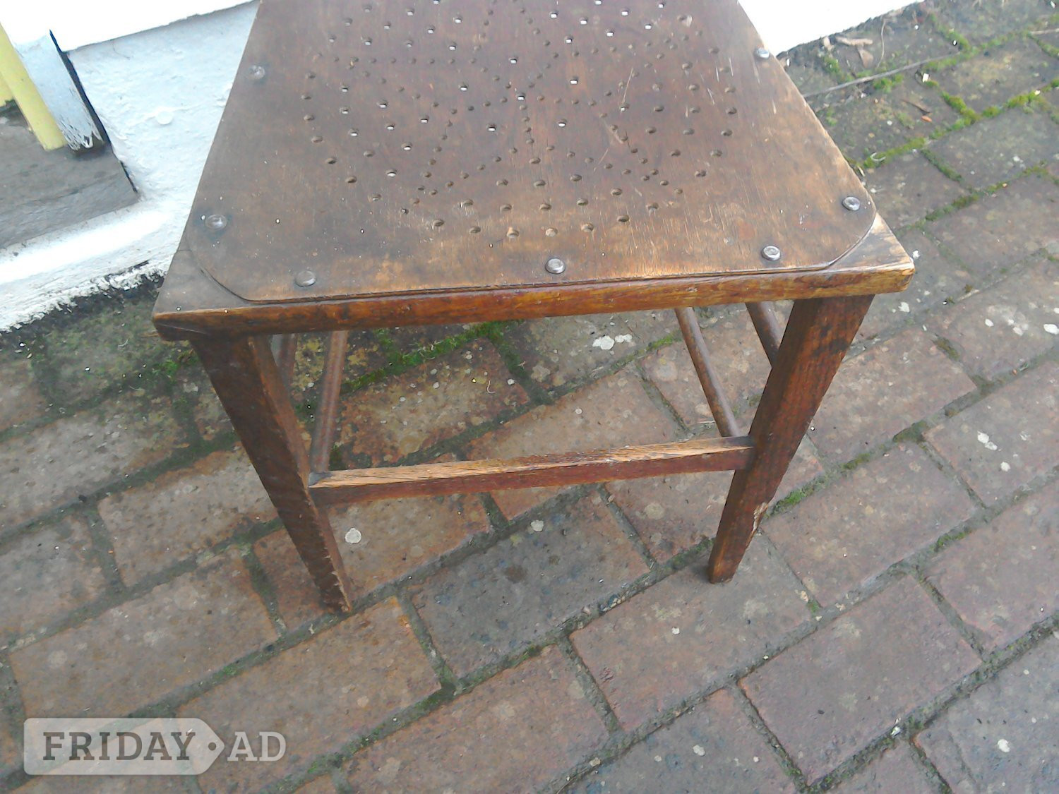 Mayfield Bedroom/Hall Chair, patterned seat, wooden.