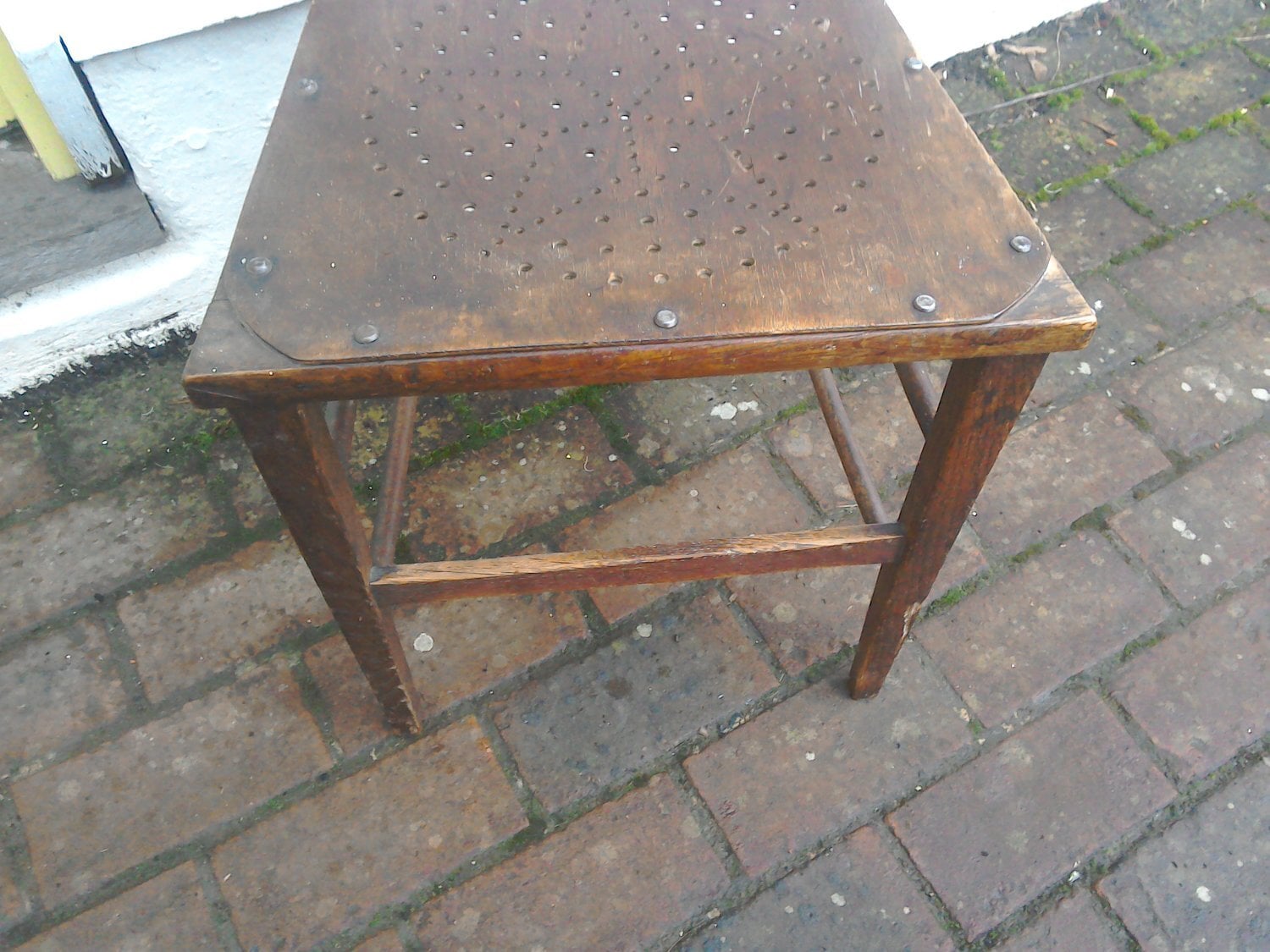 Mayfield Bedroom/Hall Chair, patterned seat, wooden.