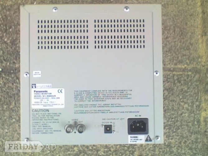 PANASONIC Model WV-BM900 BNC Input Black & White Screen 9" Video Monitor Mains / 12v DC  USED   B2 - Computers & Electronics in Waterlooville