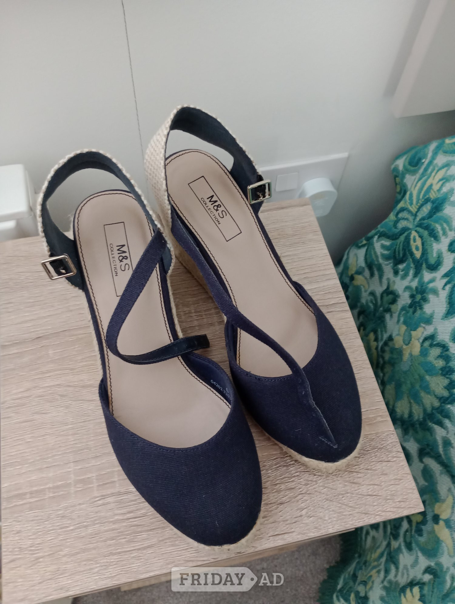 M&S navy open shoes size 6 in Worthing