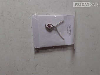 Crystal silver neck chain with hanging piece