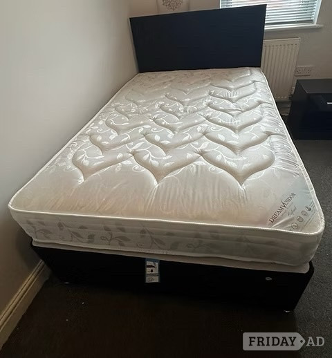 King size Oxford mattress with divan base and headboard  in Rotherham