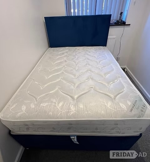 King size Oxford mattress with divan base and headboard  - Furniture in Rotherham