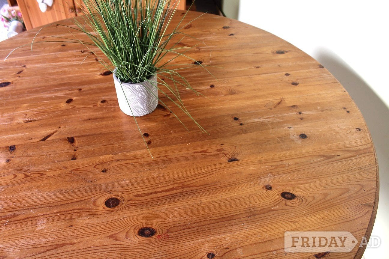 Delivery Options - Large Rustic Old Farmhouse Round Pine Table