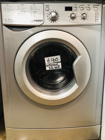 INDESIT silver colour 7kg wash & 5kg dry washer dryer 