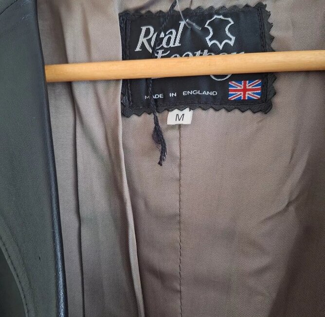 Vintage 90s Real Leather women Black Medium coat - new with tags - Clothing, Footwear & Accessories in Waterlooville