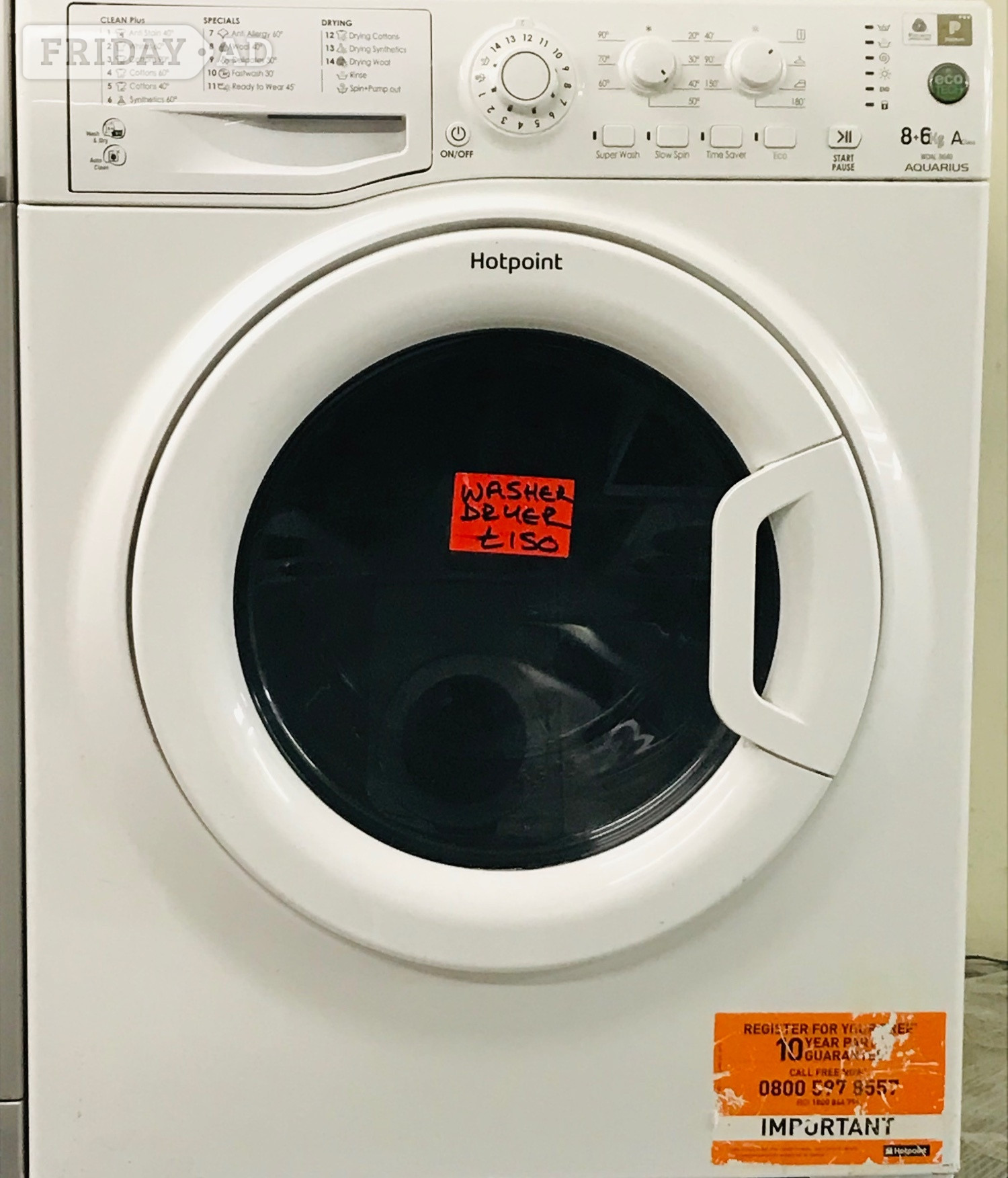 Hotpoint 8KG WASH & 6KG dry washer dryer  in Daventry