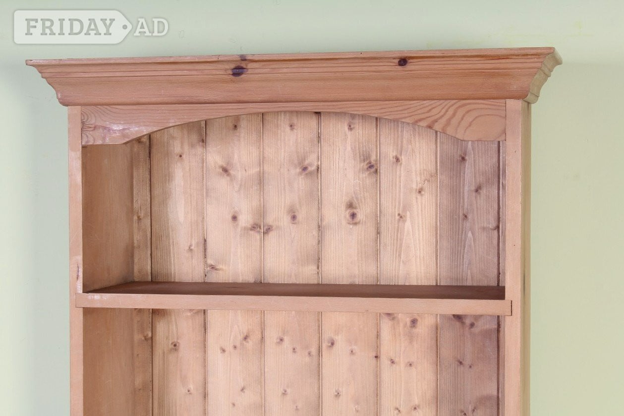 UK Delivery - Tall Country Pine Bookcase 4 Strong Shelves Waxed - Furniture in Hailsham
