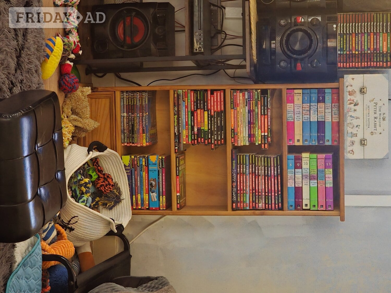Solid wooden dvd or book unit