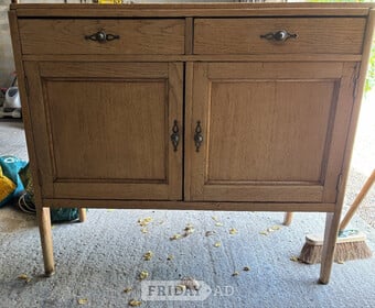 spacious wooden storage cabinet
