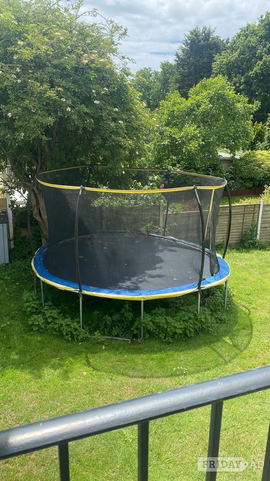 Trampoline 14ft in good condition with safety net and steps. in Bexhill-On-Sea