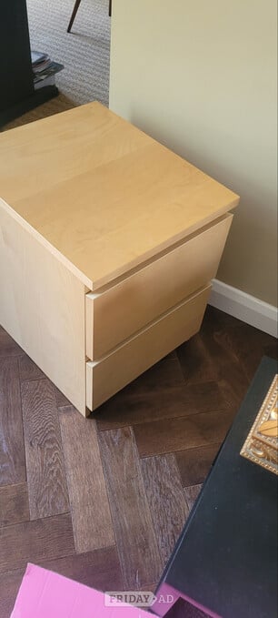 IKEA 2 DRAW BEDSIDE TABLE