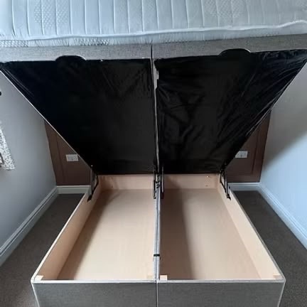 SINGLE -END LIFT DIVAN OTTOMAN WITH 24 INCH DESIGN HEADBOARD