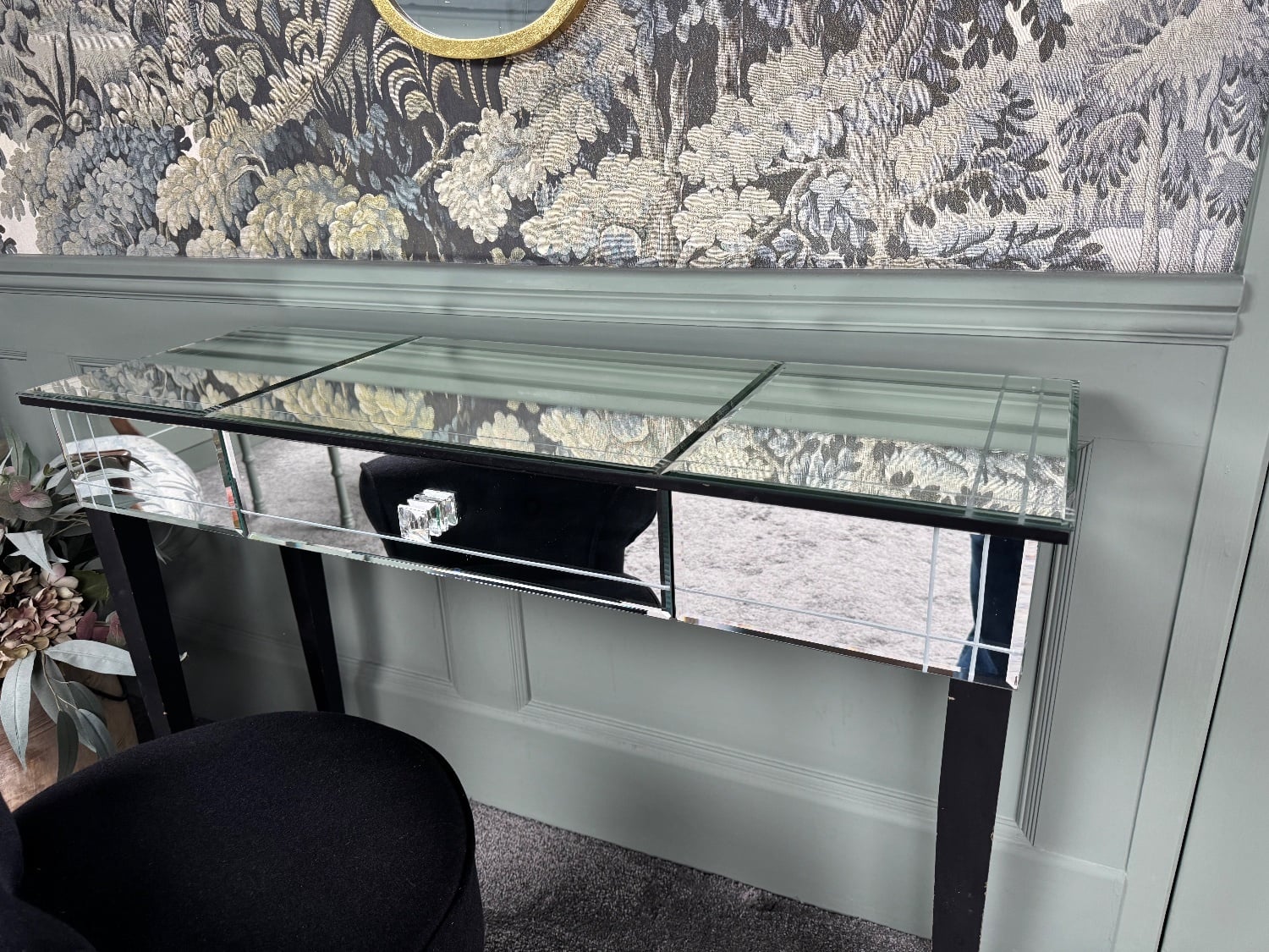 Beautiful mirror dressing table and stool 