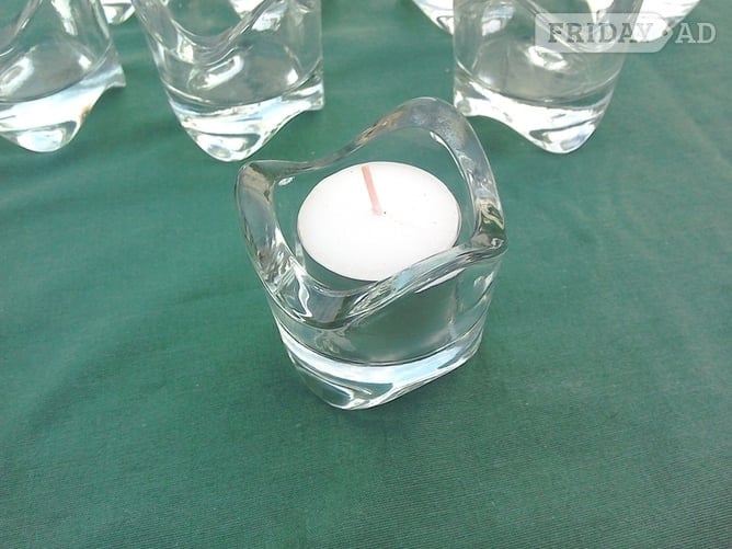 Tealight Holders x8, Glass. - Home Decor