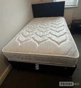 King size Oxford mattress with divan base and headboard 