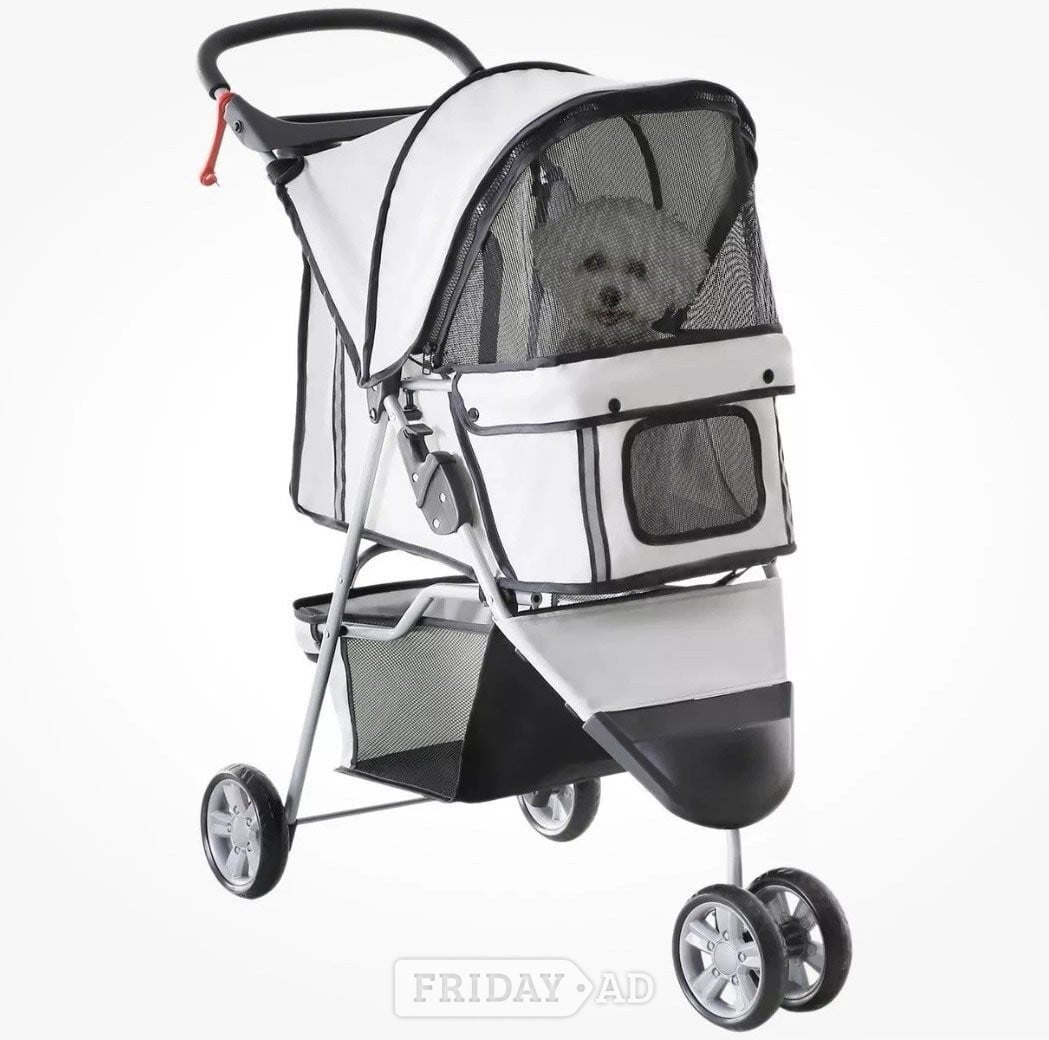 PawHut Pet Stroller Pushchair Carrier Dog & Cat Pram Foldable in Hastings