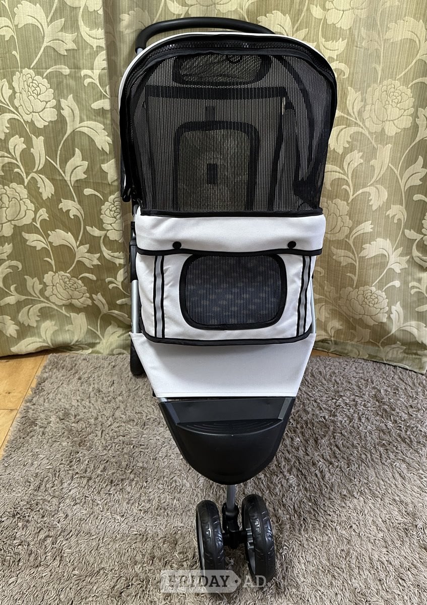 PawHut Pet Stroller Pushchair Carrier Dog & Cat Pram Foldable
