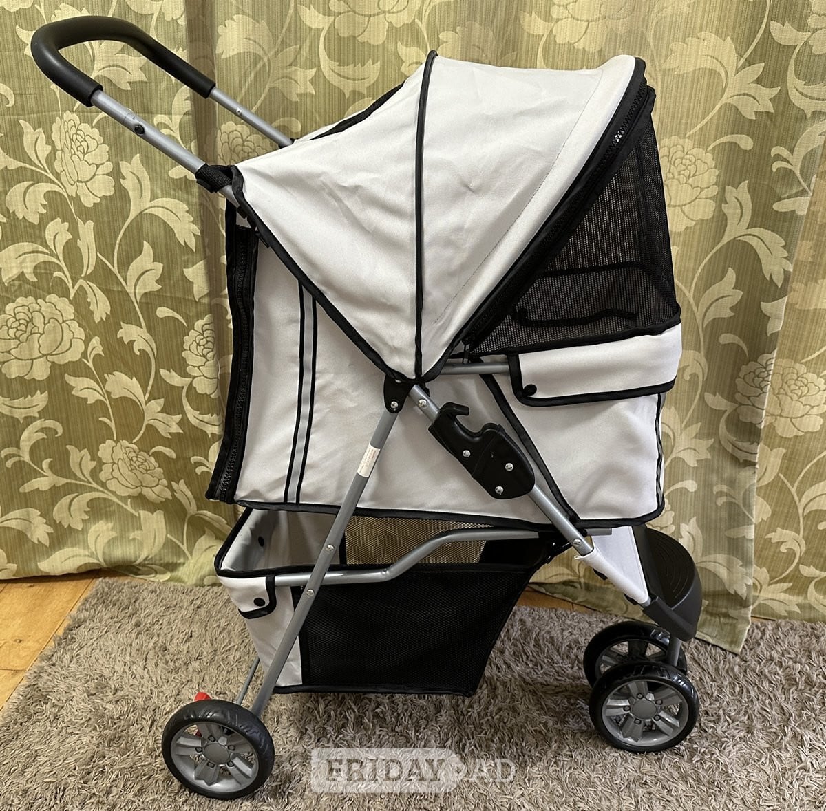 Hastings PawHut Pet Stroller Pushchair Carrier Dog & Cat Pram Foldable