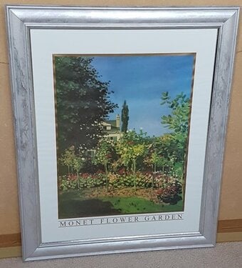 3 Monet Prints - Nympheas, View of Verteuil & Flower Garden