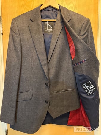 3 piece vintage grey suit 