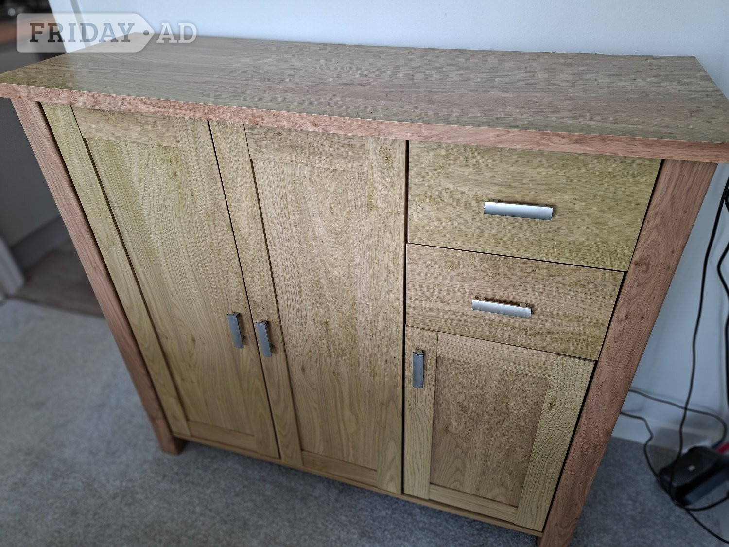 Solid Teak affect unit